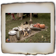 Mobilna wioska indiańska Huu-Ska Luta Raven - repliki rękodzieła, indiańska kuchnia